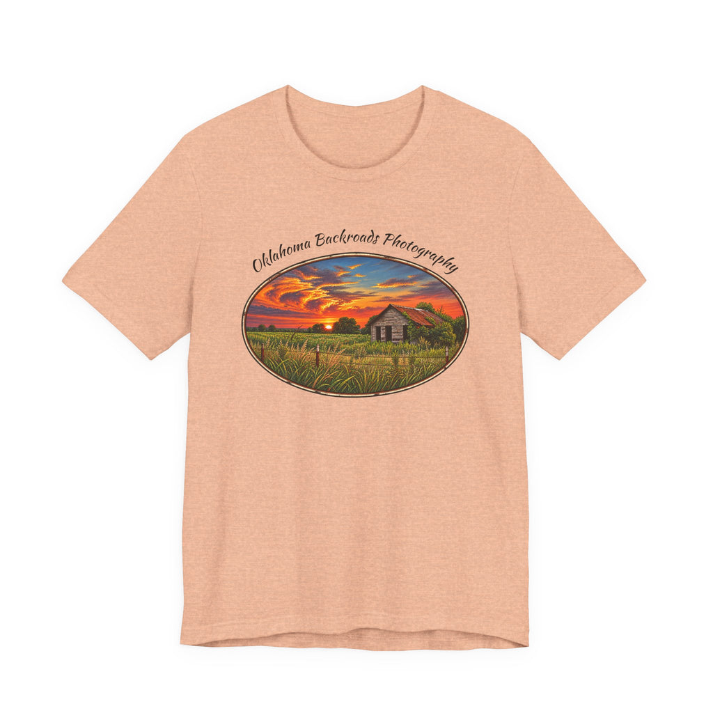 Oklahoma Backroads Photography Tee — Rustic Country Road Unisex Graphic Shirt