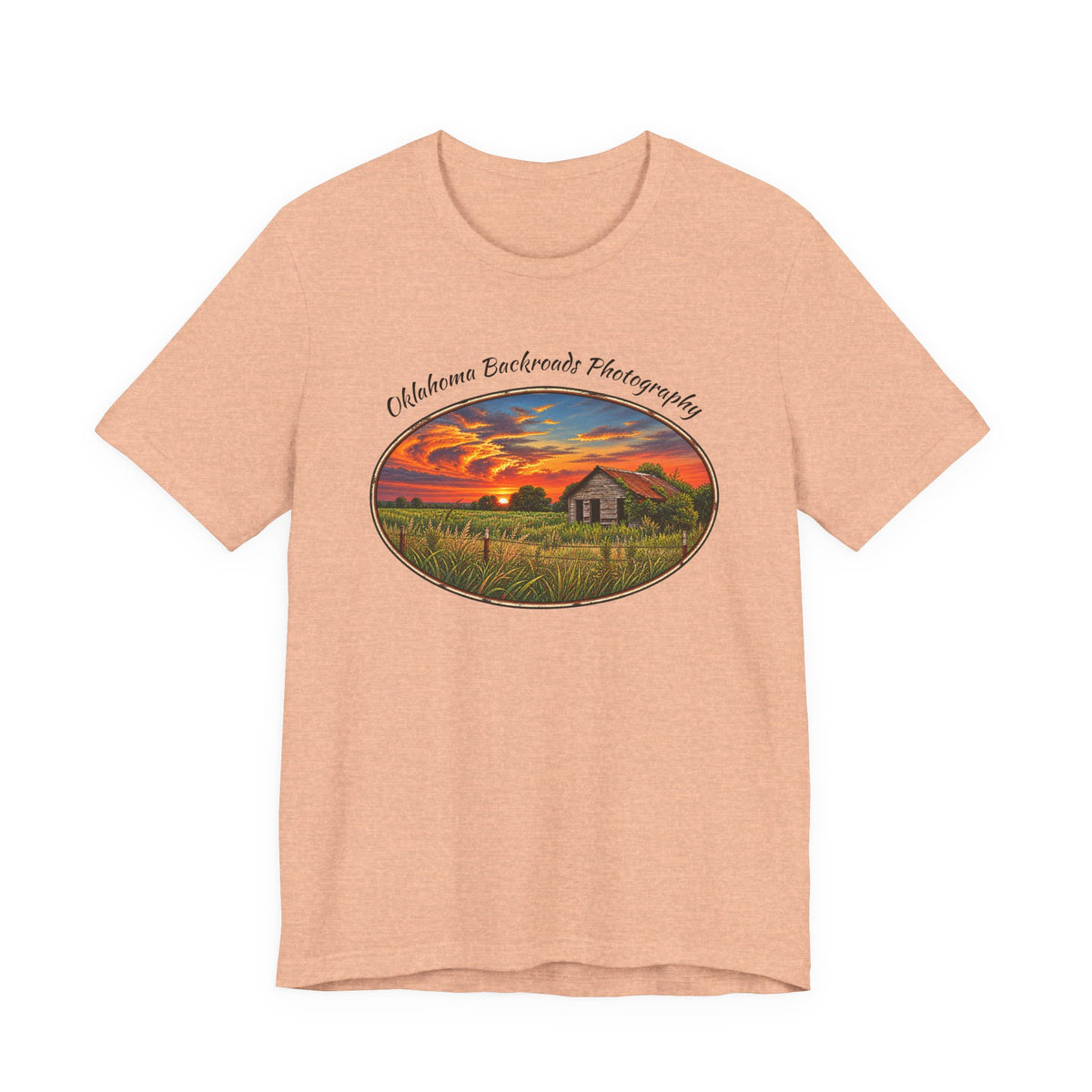 Oklahoma Backroads Photography Tee — Rustic Country Road Unisex Graphic Shirt