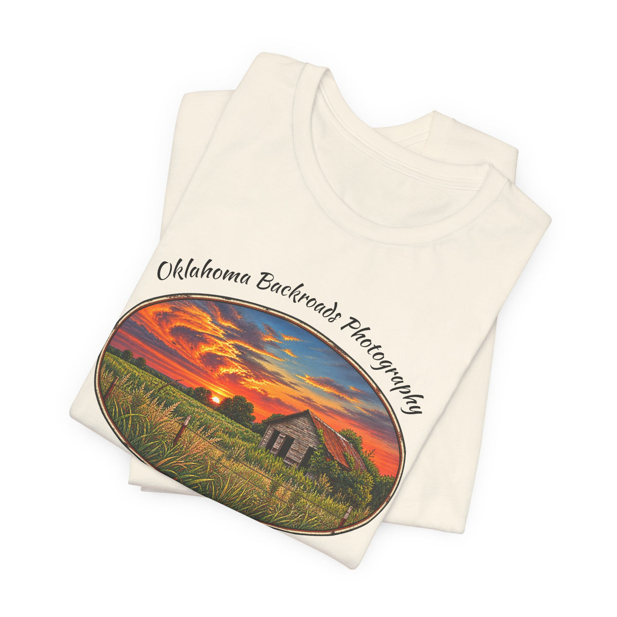 Oklahoma Backroads Photography Tee — Rustic Country Road Unisex Graphic Shirt