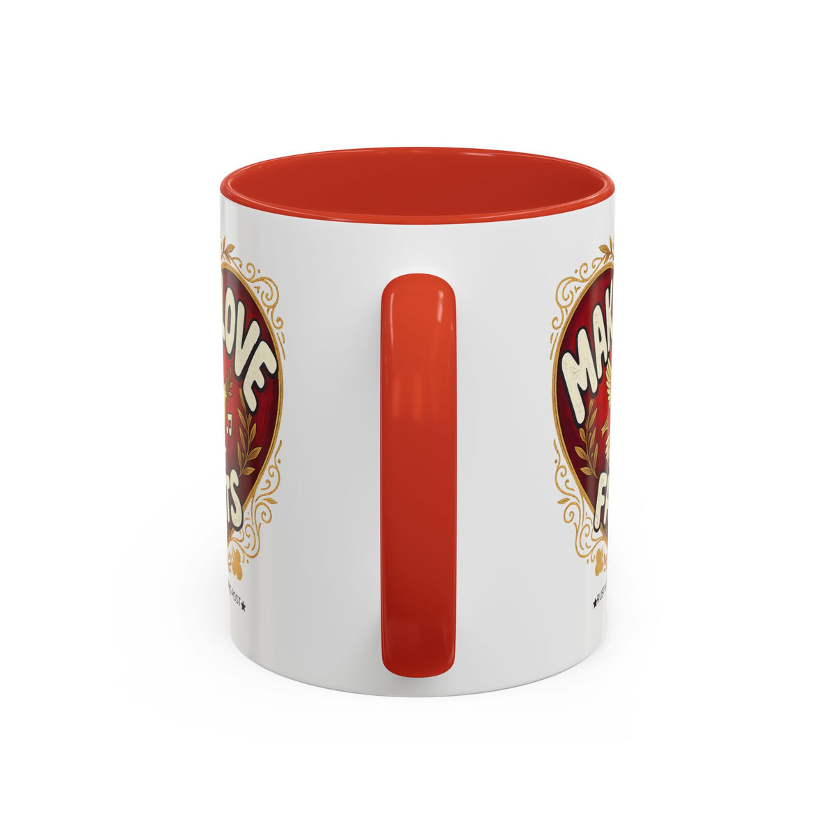 Make Love Not Farts — Funny Retro Heart Graphic Coffee Mug (11oz & 15oz)