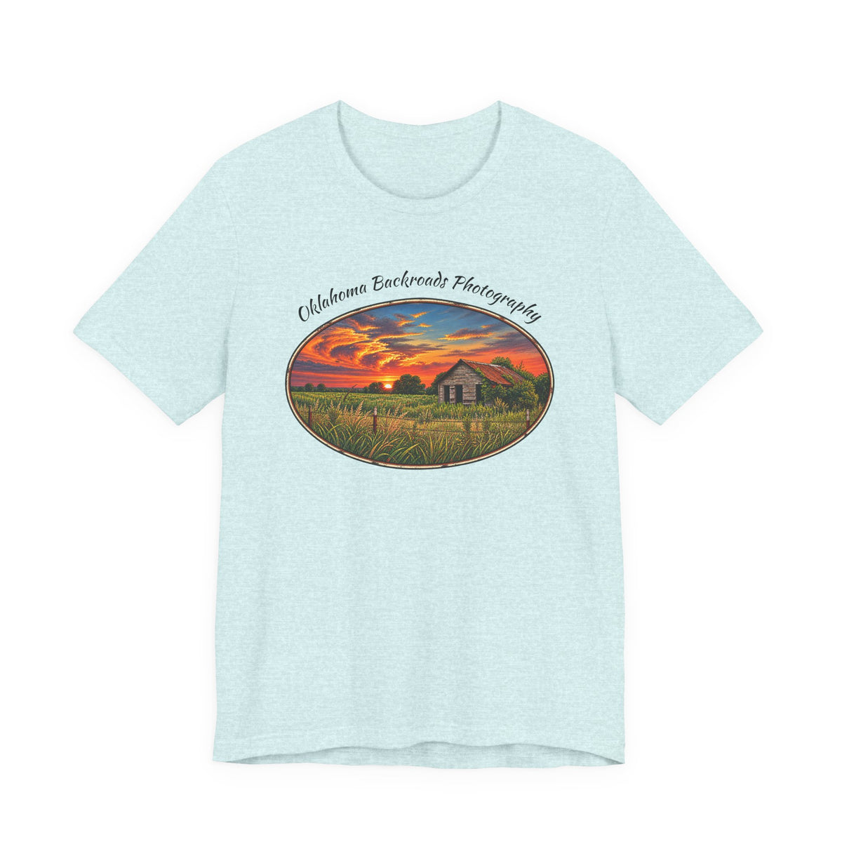 Oklahoma Backroads Photography Tee — Rustic Country Road Unisex Graphic Shirt