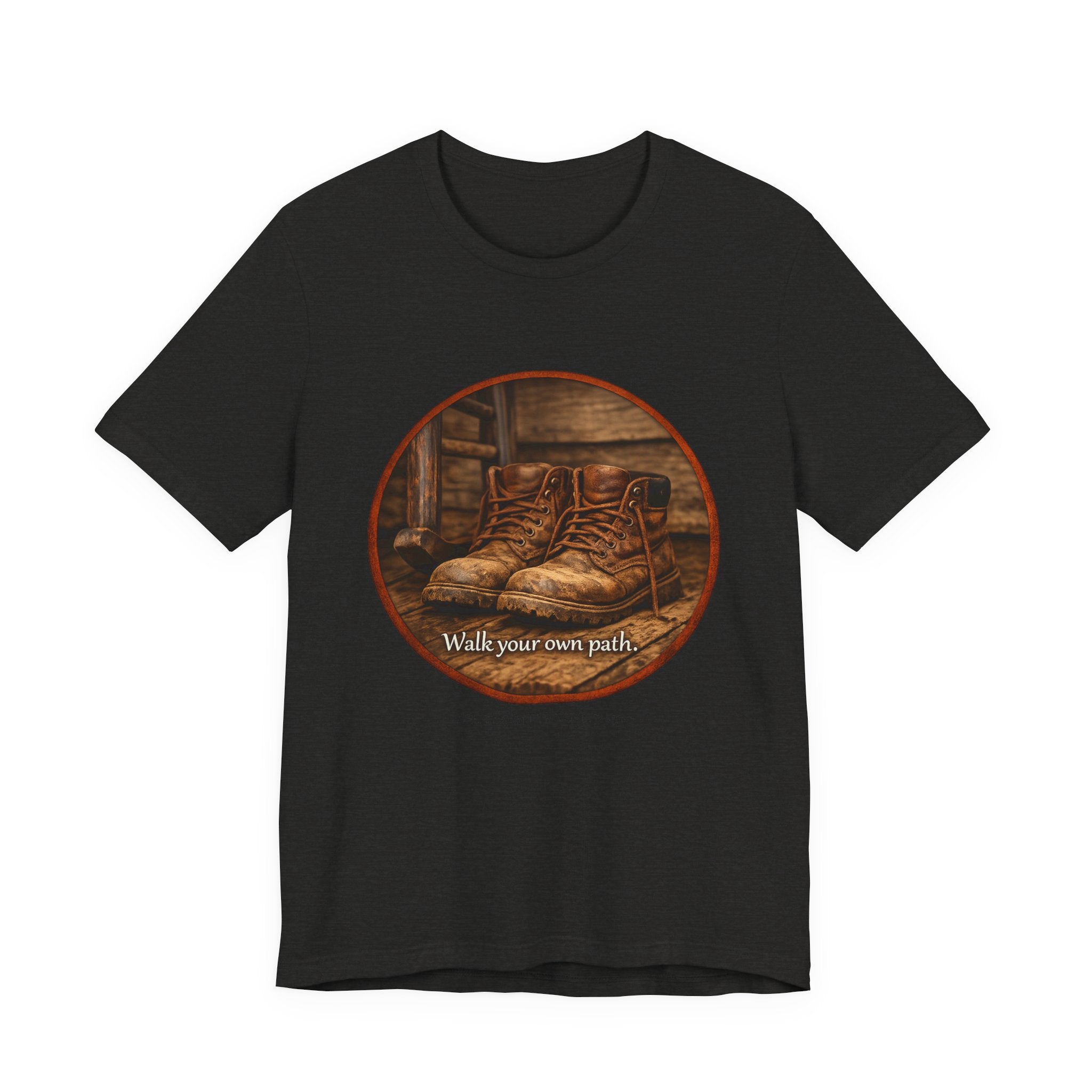 Vintage Boots Graphic Tee — "Walk Your Own Path" Inspirational T‑Shirt