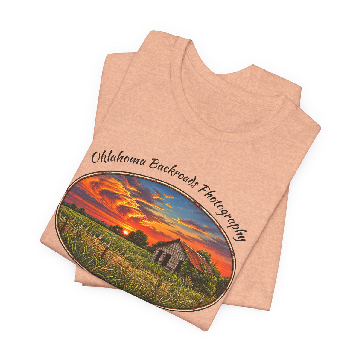 Oklahoma Backroads Photography Tee — Rustic Country Road Unisex Graphic Shirt