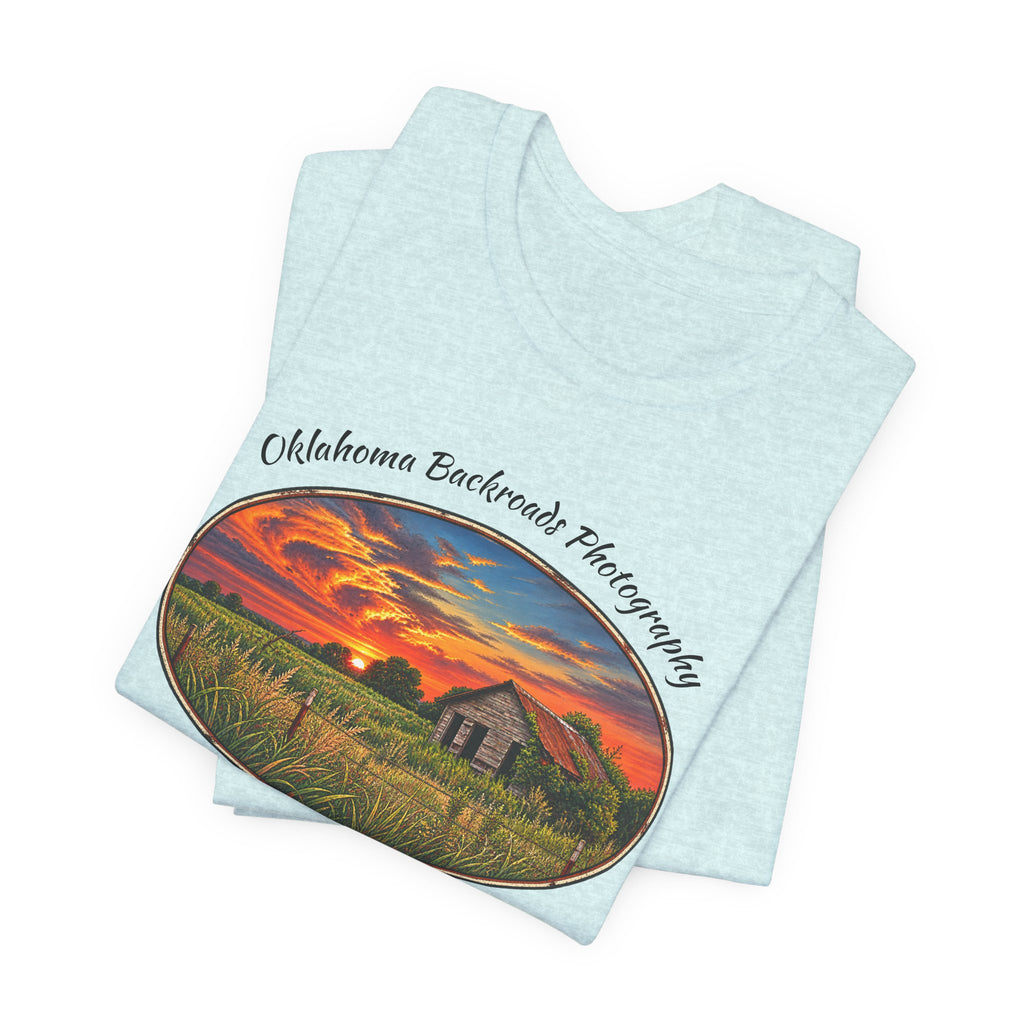 Oklahoma Backroads Photography Tee — Rustic Country Road Unisex Graphic Shirt