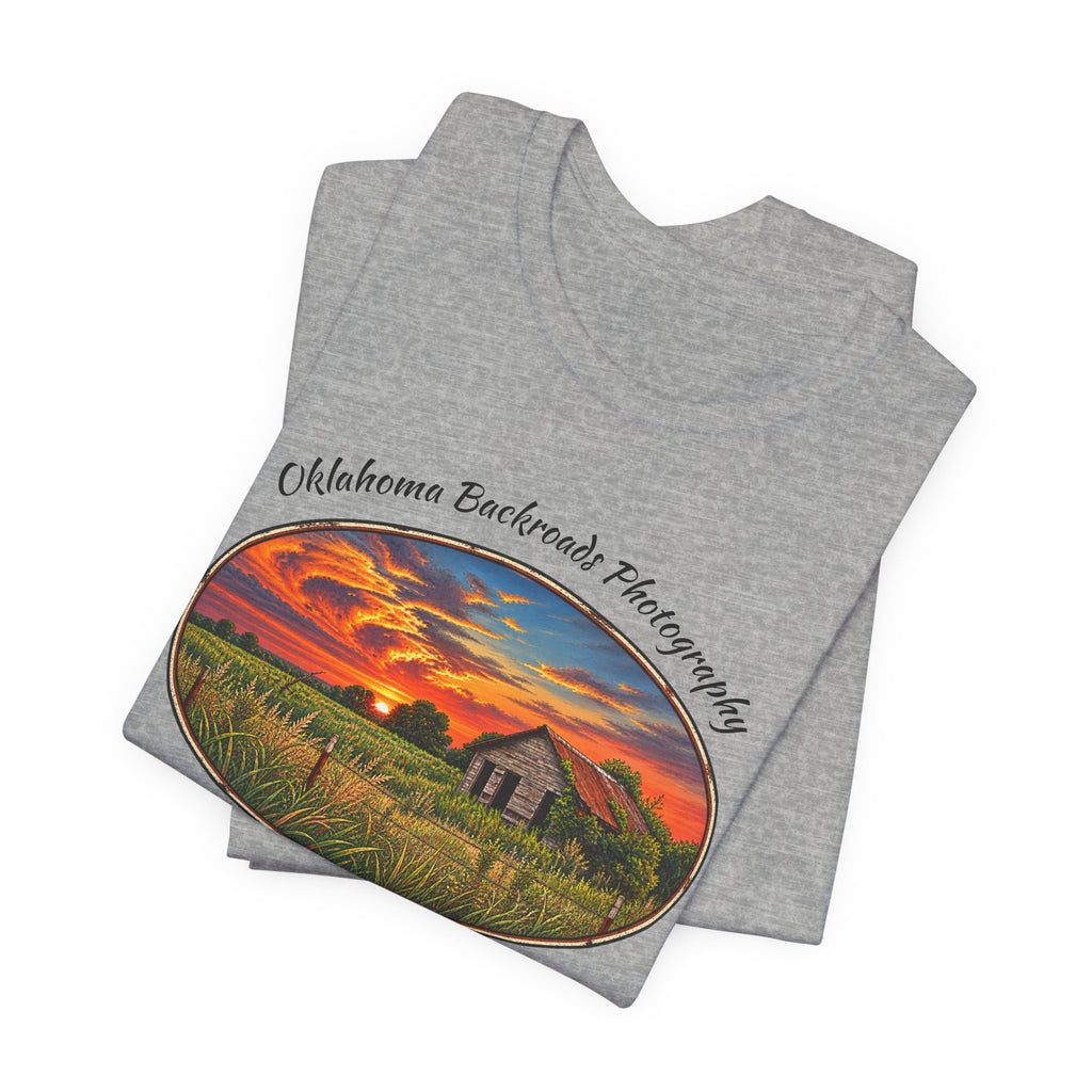 Oklahoma Backroads Photography Tee — Rustic Country Road Unisex Graphic Shirt