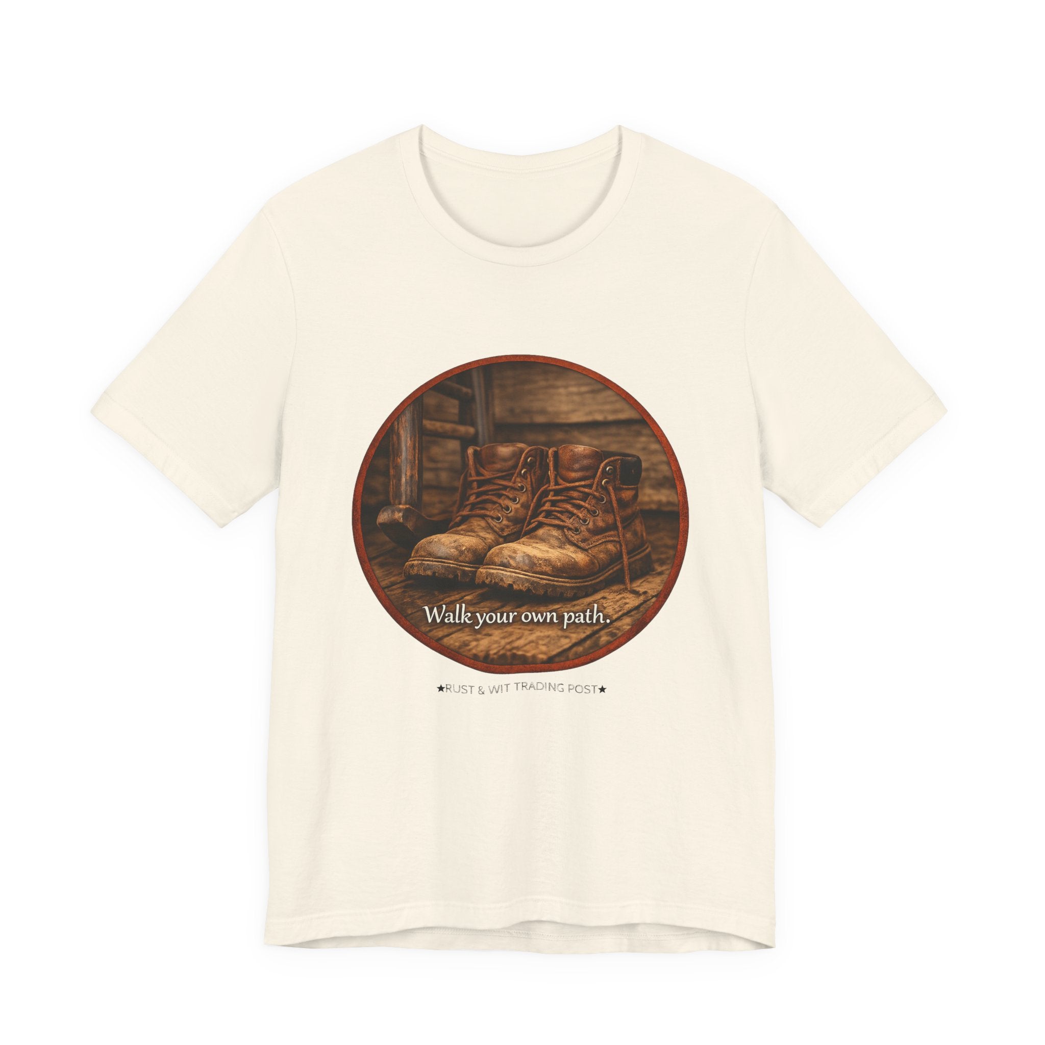 Vintage Boots Graphic Tee — "Walk Your Own Path" Inspirational T‑Shirt