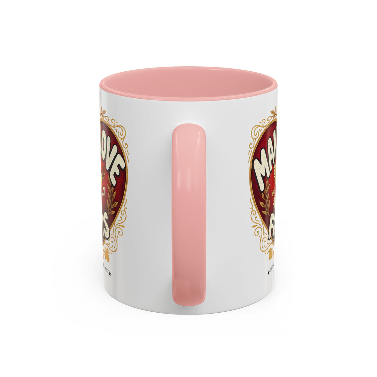 Make Love Not Farts — Funny Retro Heart Graphic Coffee Mug (11oz & 15oz)