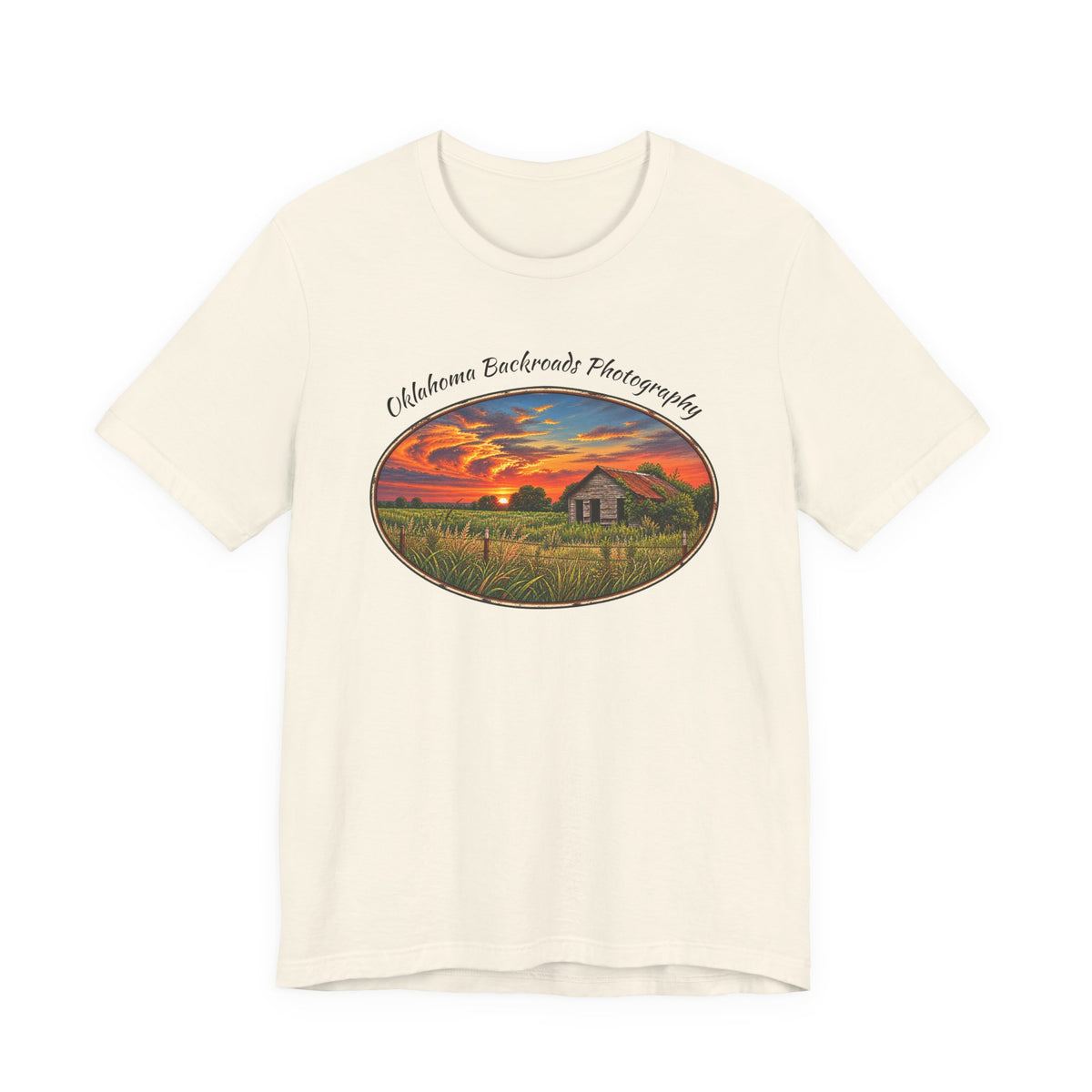Oklahoma Backroads Photography Tee — Rustic Country Road Unisex Graphic Shirt