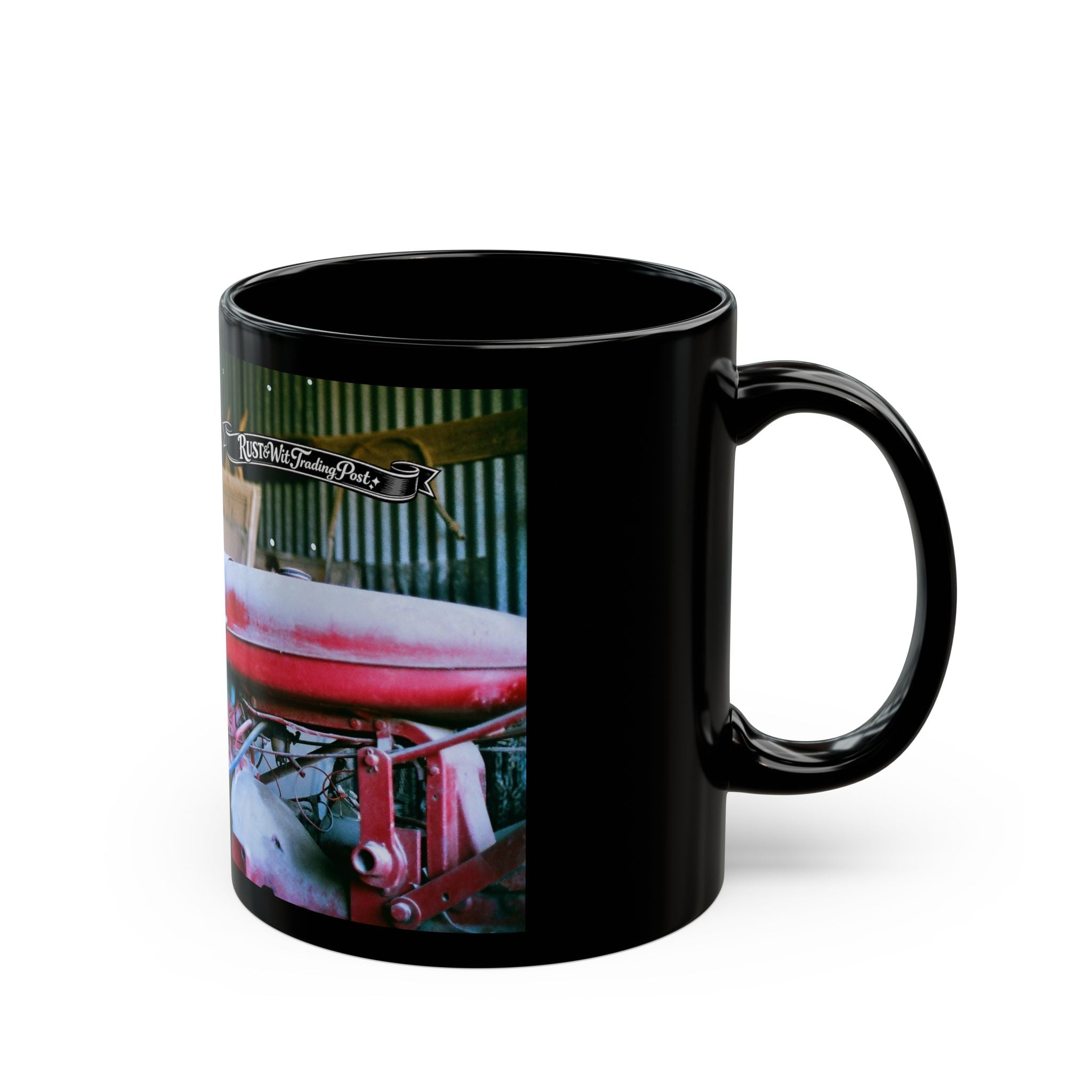 Vintage Farmall Tractor Mug | Black Coffee Mug, Rustic Farm Decor