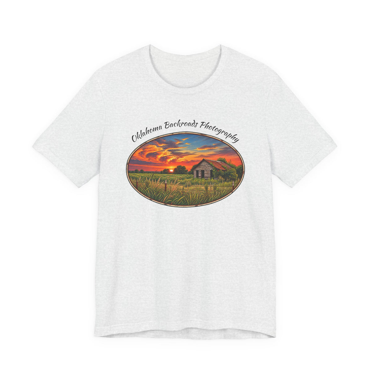 Oklahoma Backroads Photography Tee — Rustic Country Road Unisex Graphic Shirt