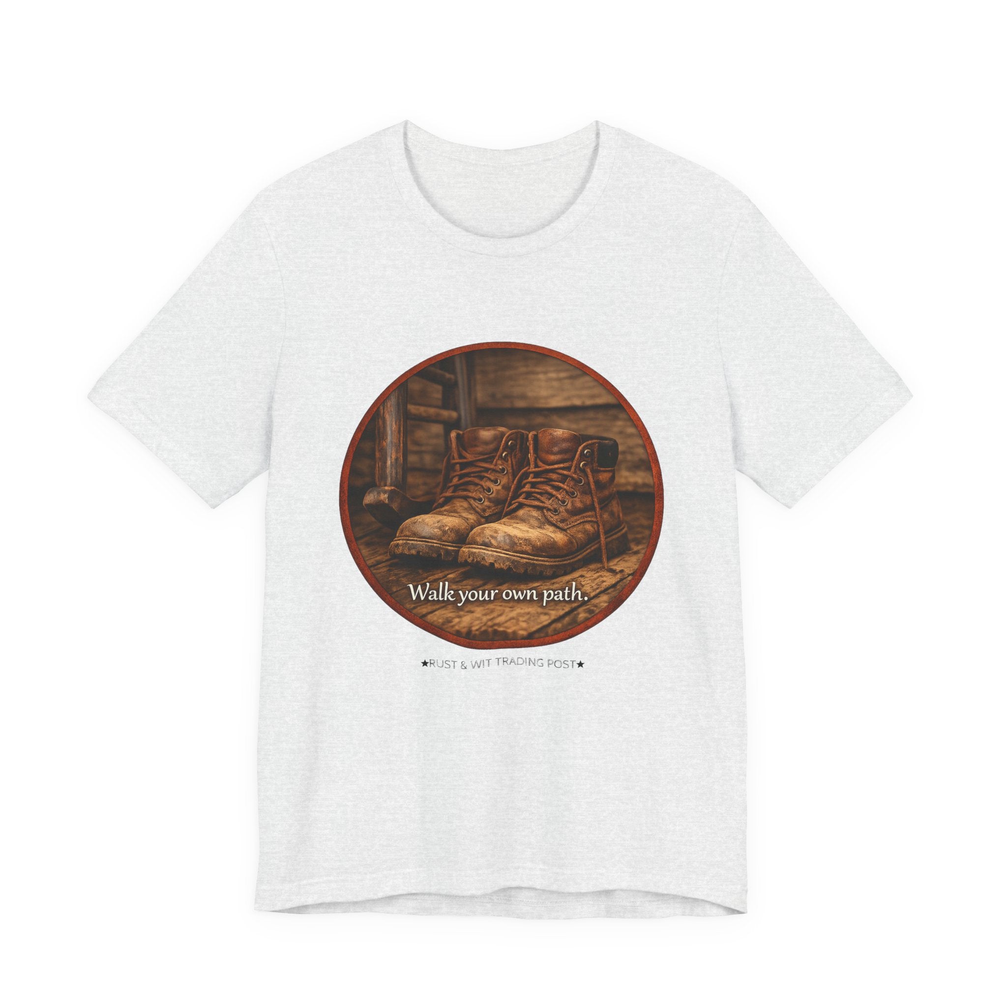 Vintage Boots Graphic Tee — "Walk Your Own Path" Inspirational T‑Shirt