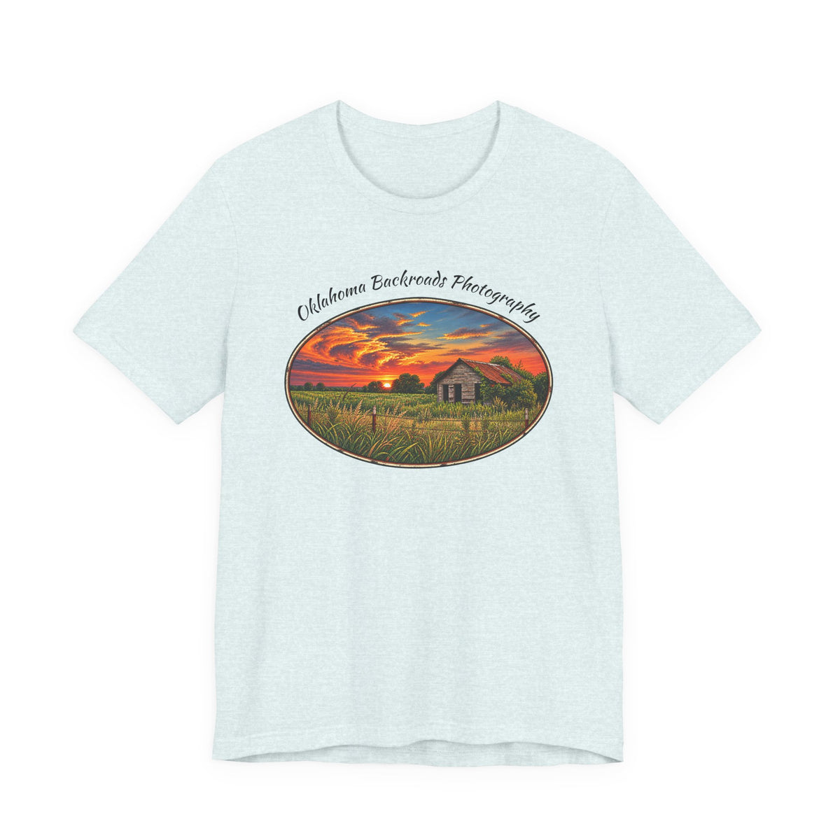 Oklahoma Backroads Photography Tee — Rustic Country Road Unisex Graphic Shirt