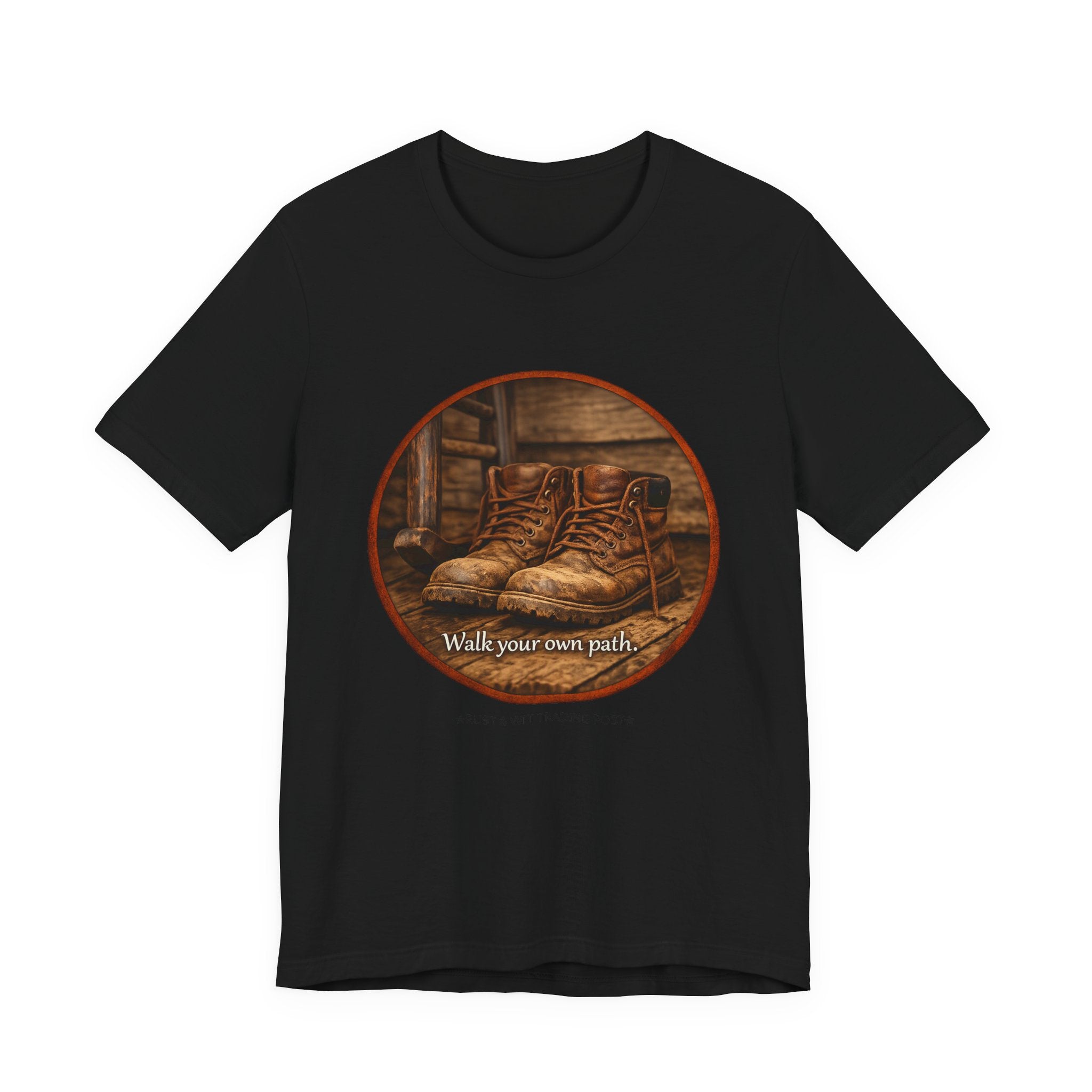 Vintage Boots Graphic Tee — "Walk Your Own Path" Inspirational T‑Shirt