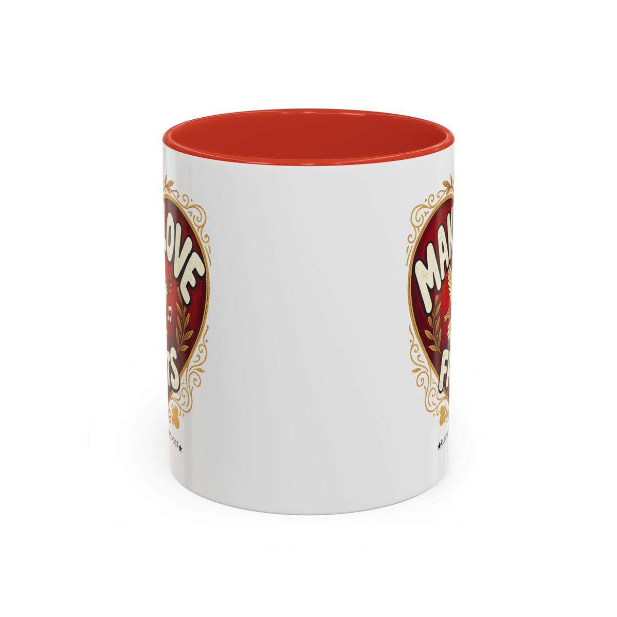 Make Love Not Farts — Funny Retro Heart Graphic Coffee Mug (11oz & 15oz)