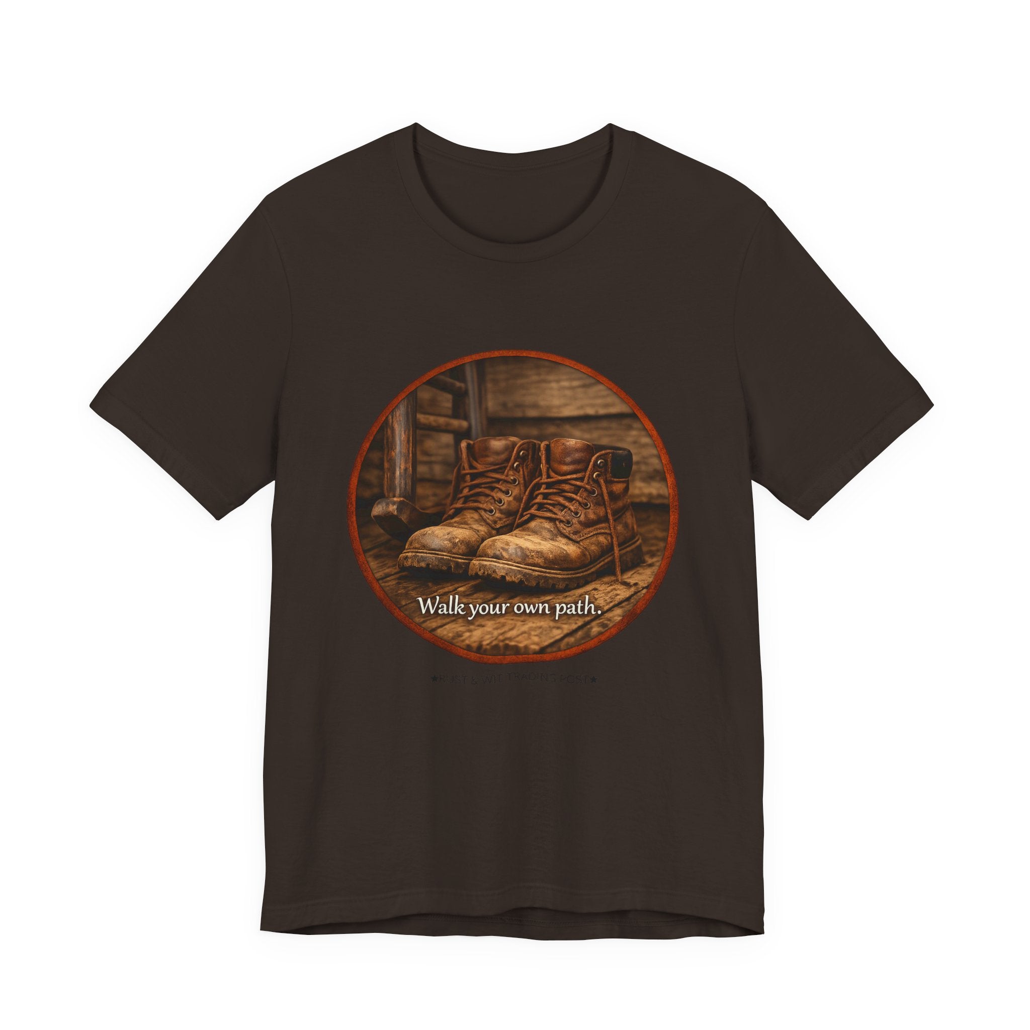 Vintage Boots Graphic Tee — "Walk Your Own Path" Inspirational T‑Shirt