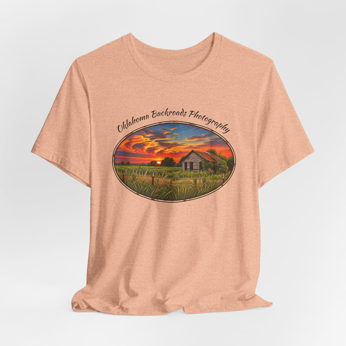 Oklahoma Backroads Photography Tee — Rustic Country Road Unisex Graphic Shirt