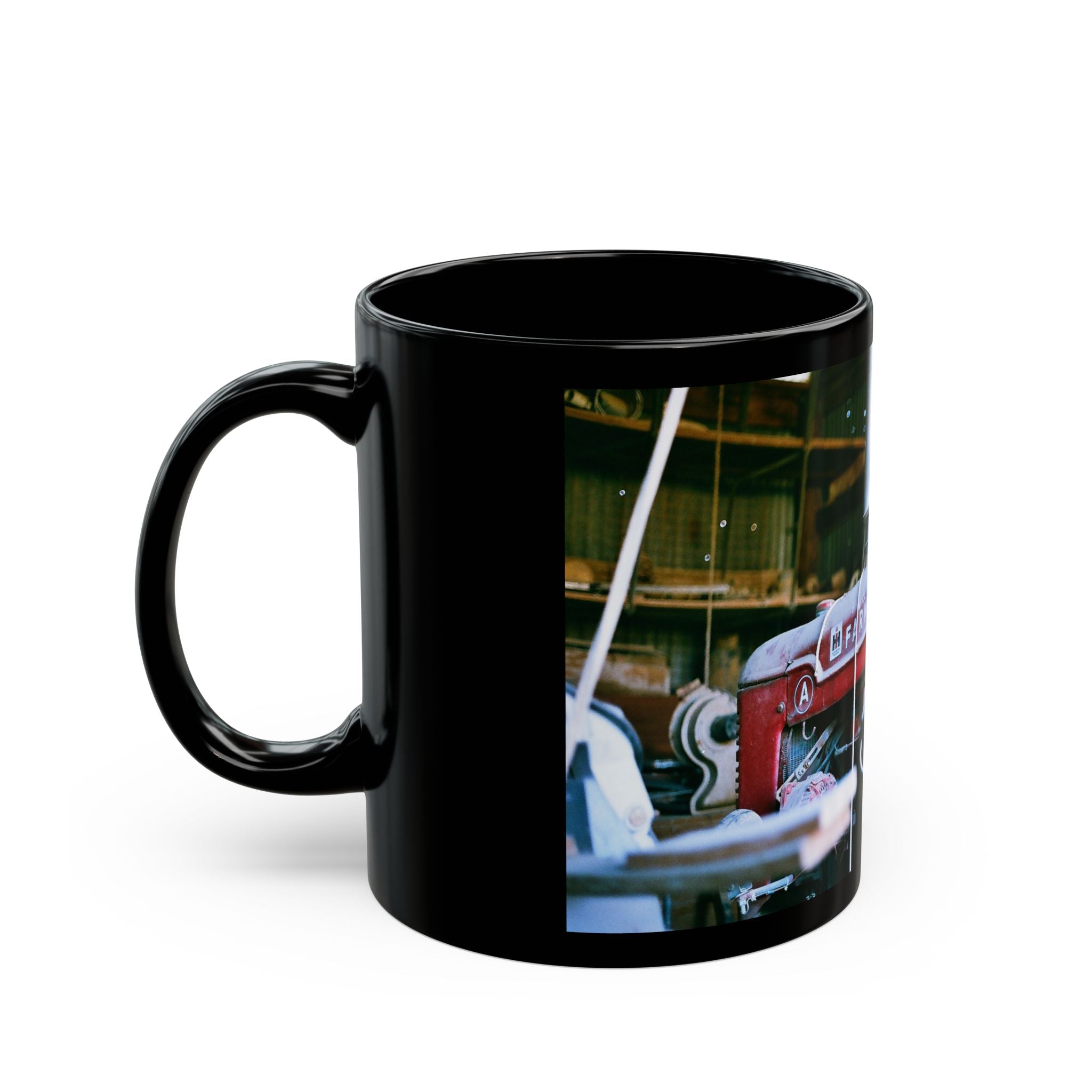 Vintage Farmall Tractor Mug | Black Coffee Mug, Rustic Farm Decor