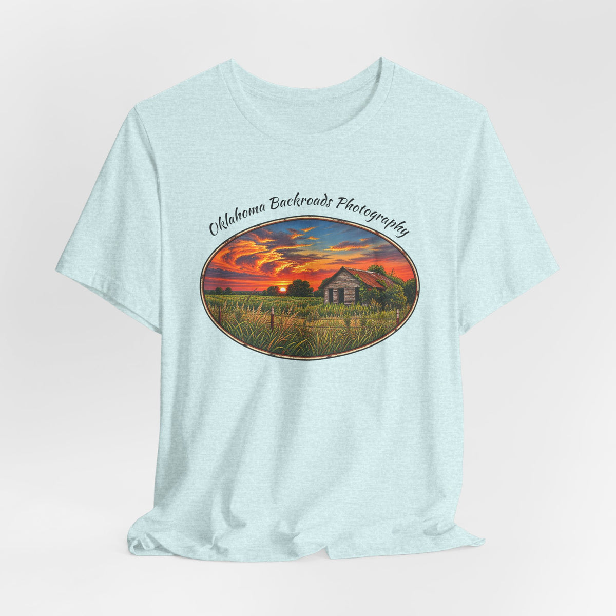 Oklahoma Backroads Photography Tee — Rustic Country Road Unisex Graphic Shirt