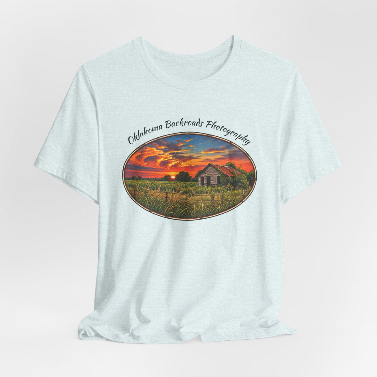 Oklahoma Backroads Photography Tee — Rustic Country Road Unisex Graphic Shirt