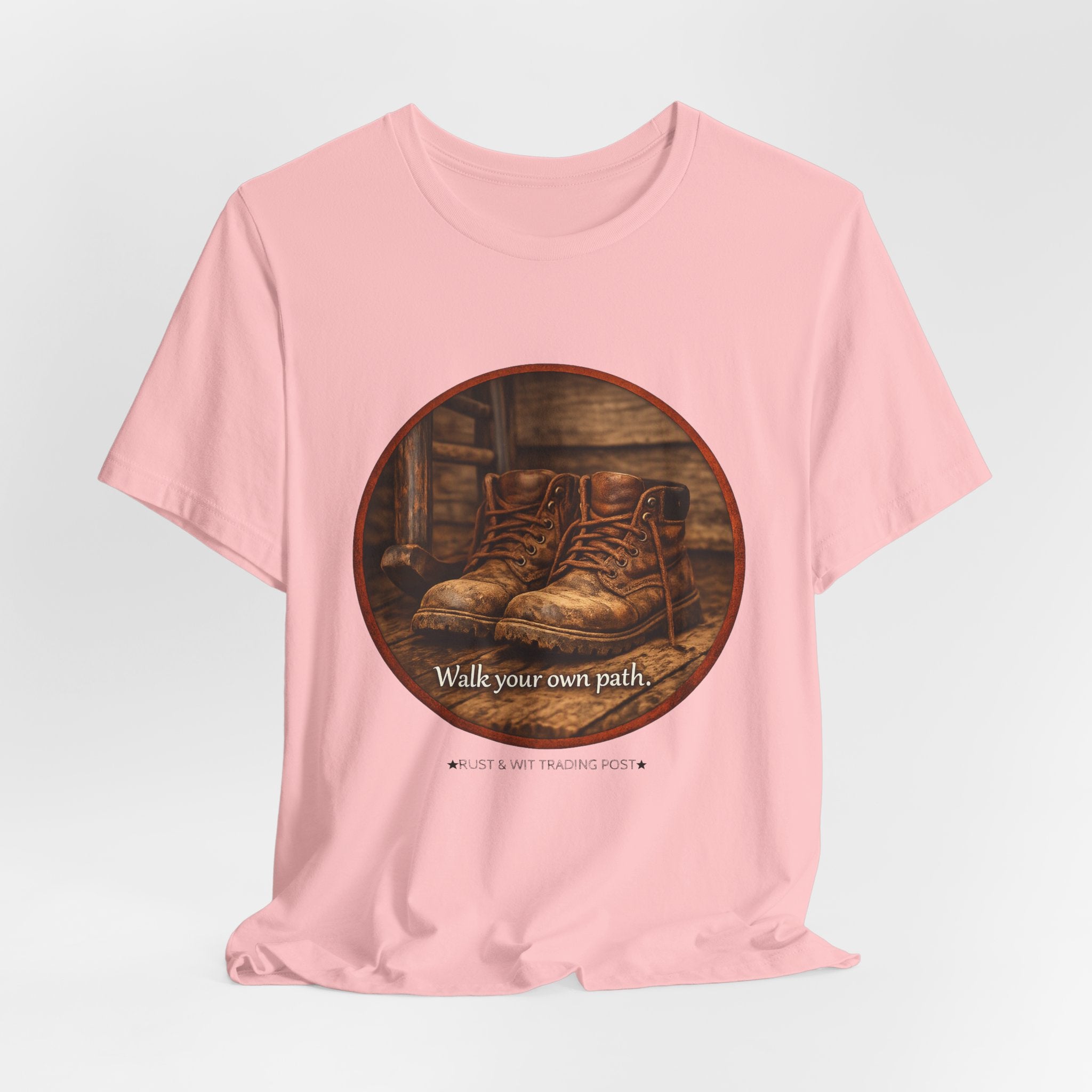 Vintage Boots Graphic Tee — "Walk Your Own Path" Inspirational T‑Shirt
