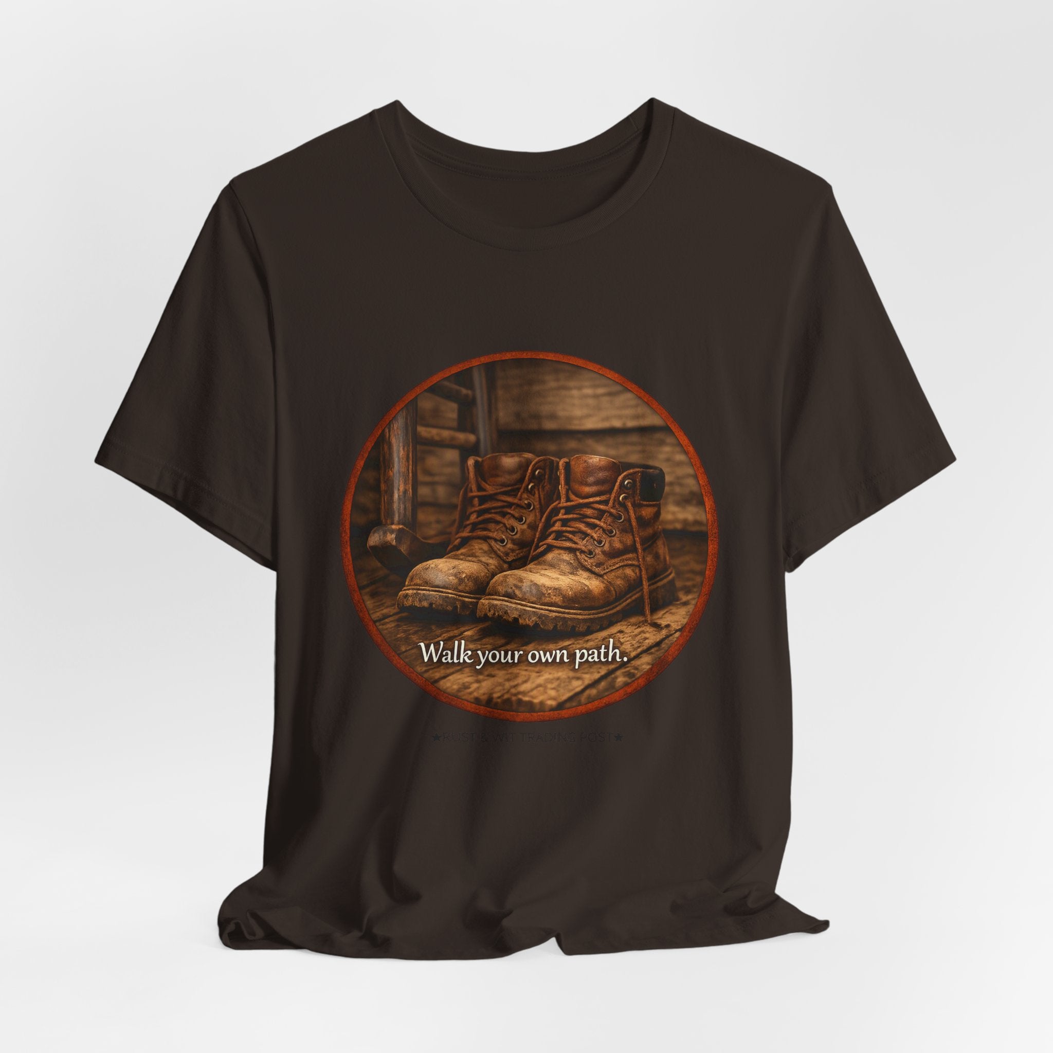 Vintage Boots Graphic Tee — "Walk Your Own Path" Inspirational T‑Shirt