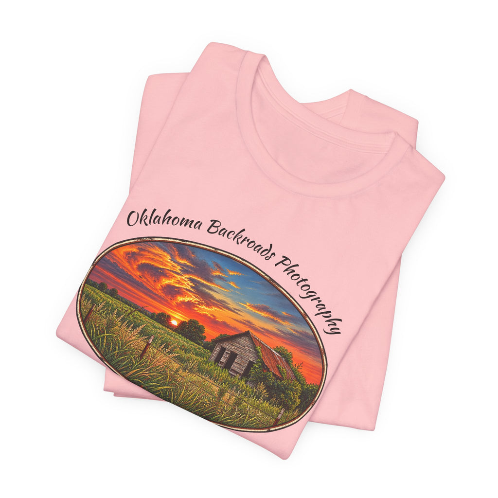 Oklahoma Backroads Photography Tee — Rustic Country Road Unisex Graphic Shirt