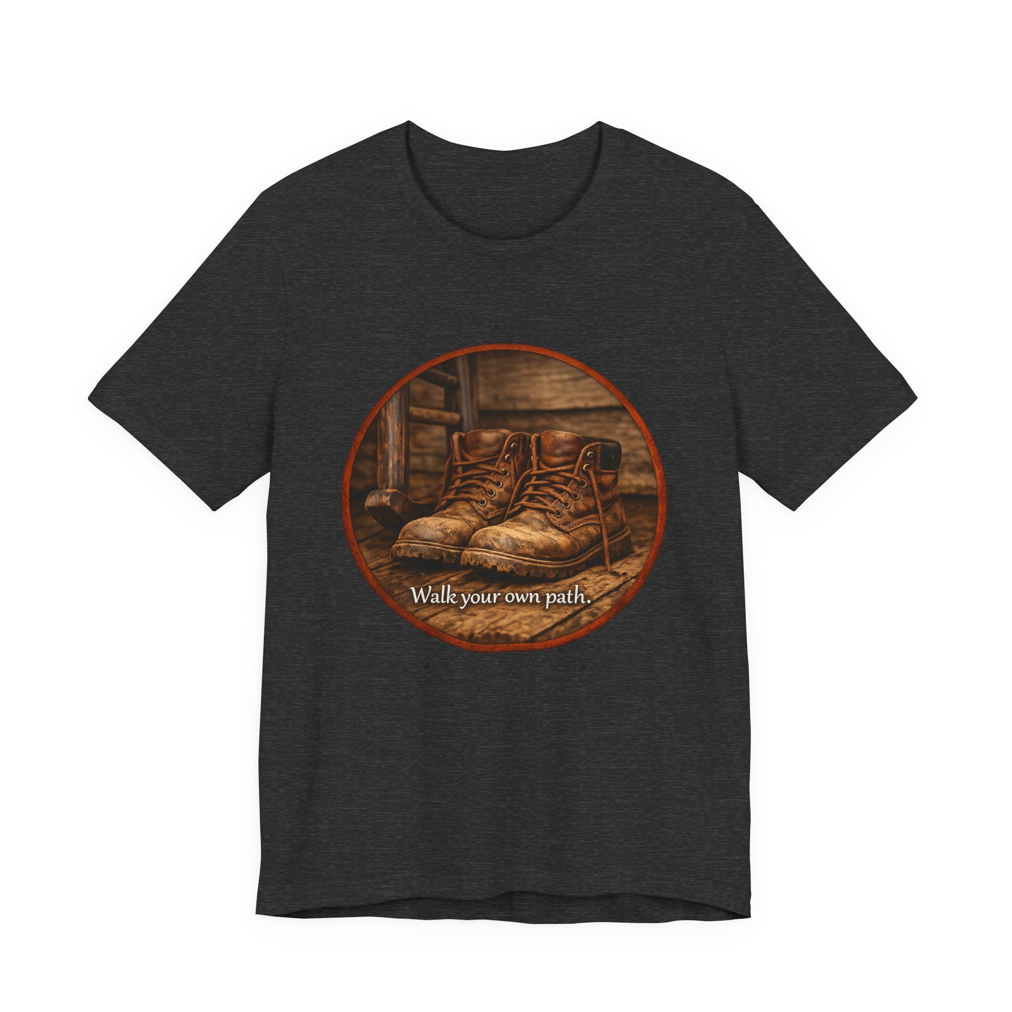 Vintage Boots Graphic Tee — "Walk Your Own Path" Inspirational T‑Shirt
