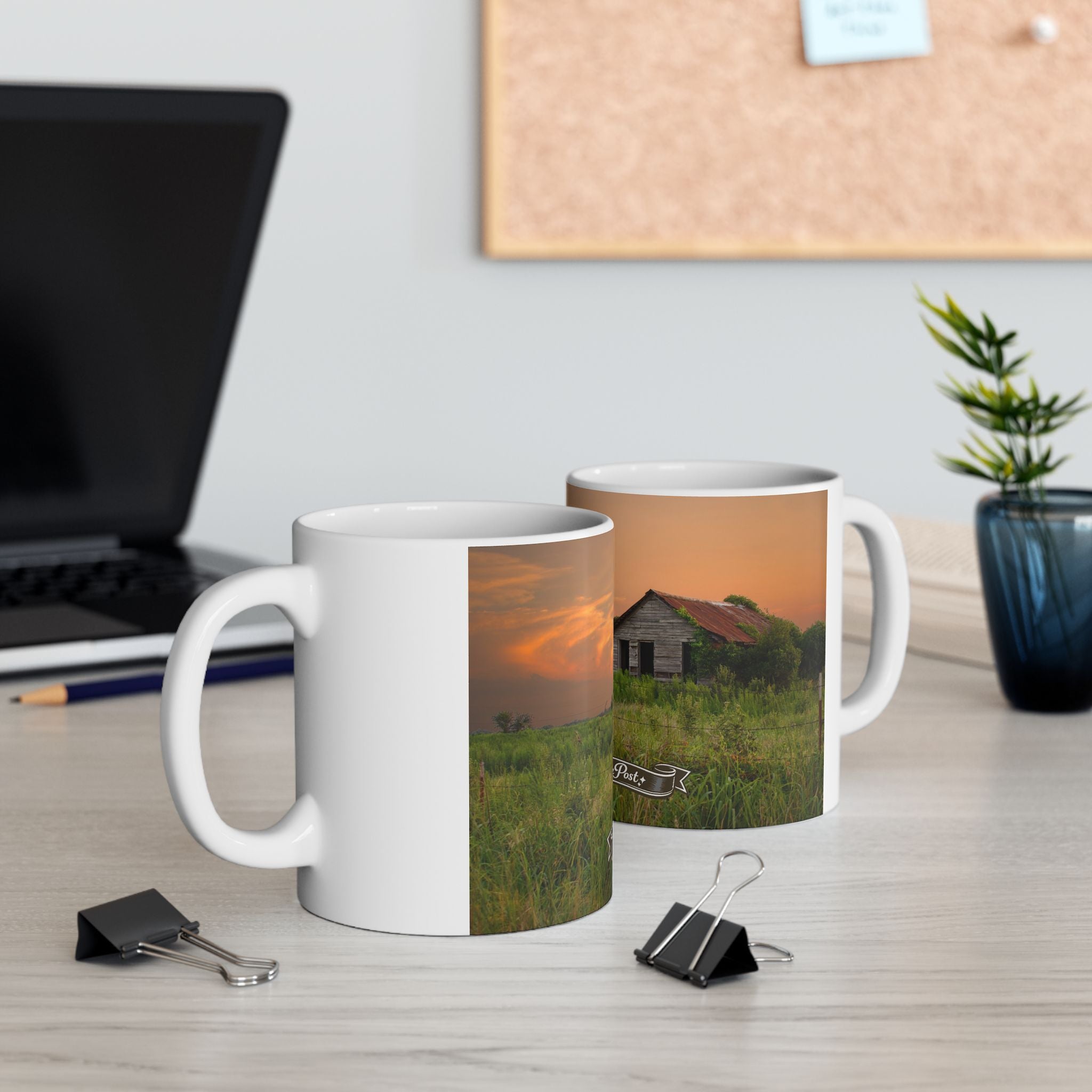 Oklahoma Country Field with Barn Mug