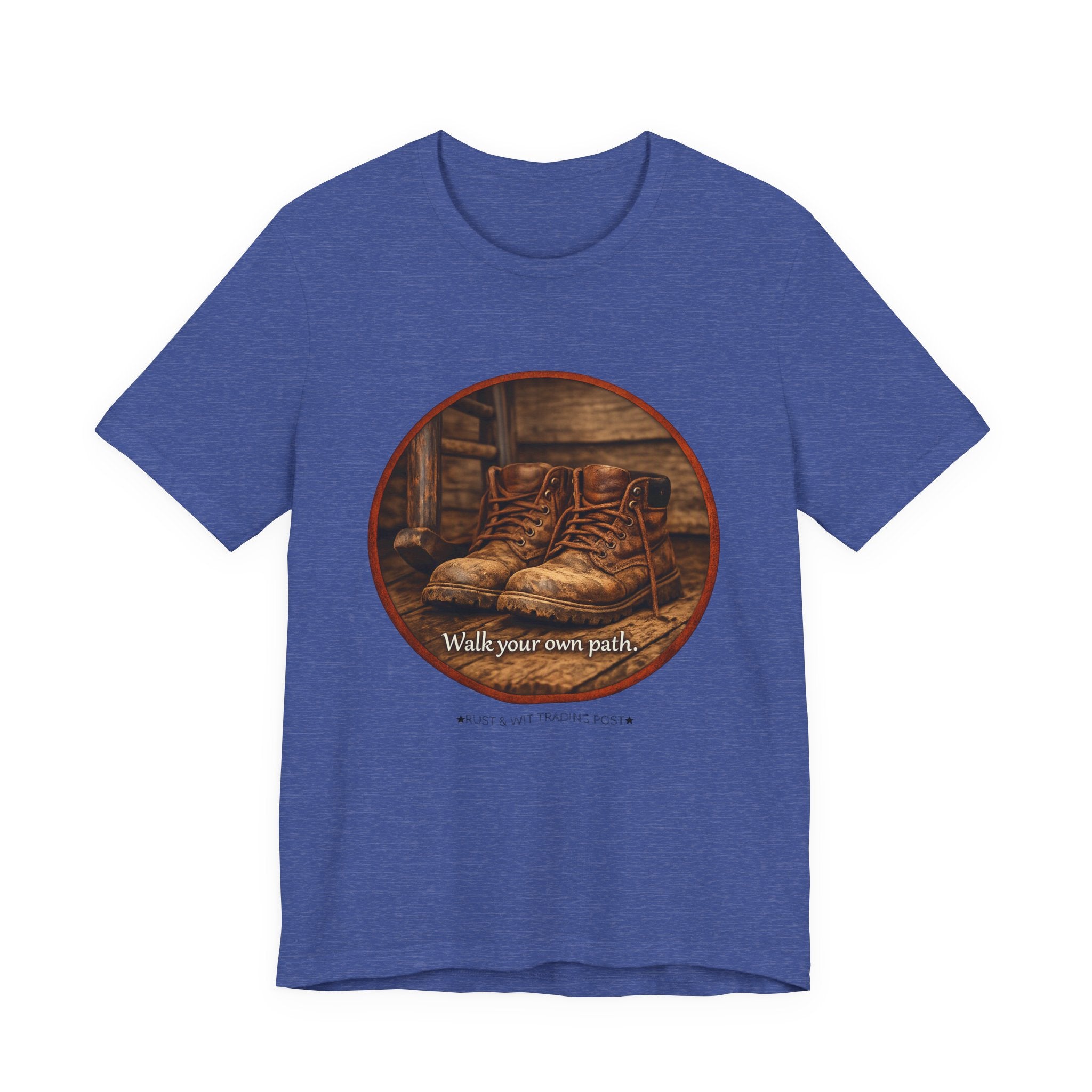 Vintage Boots Graphic Tee — "Walk Your Own Path" Inspirational T‑Shirt