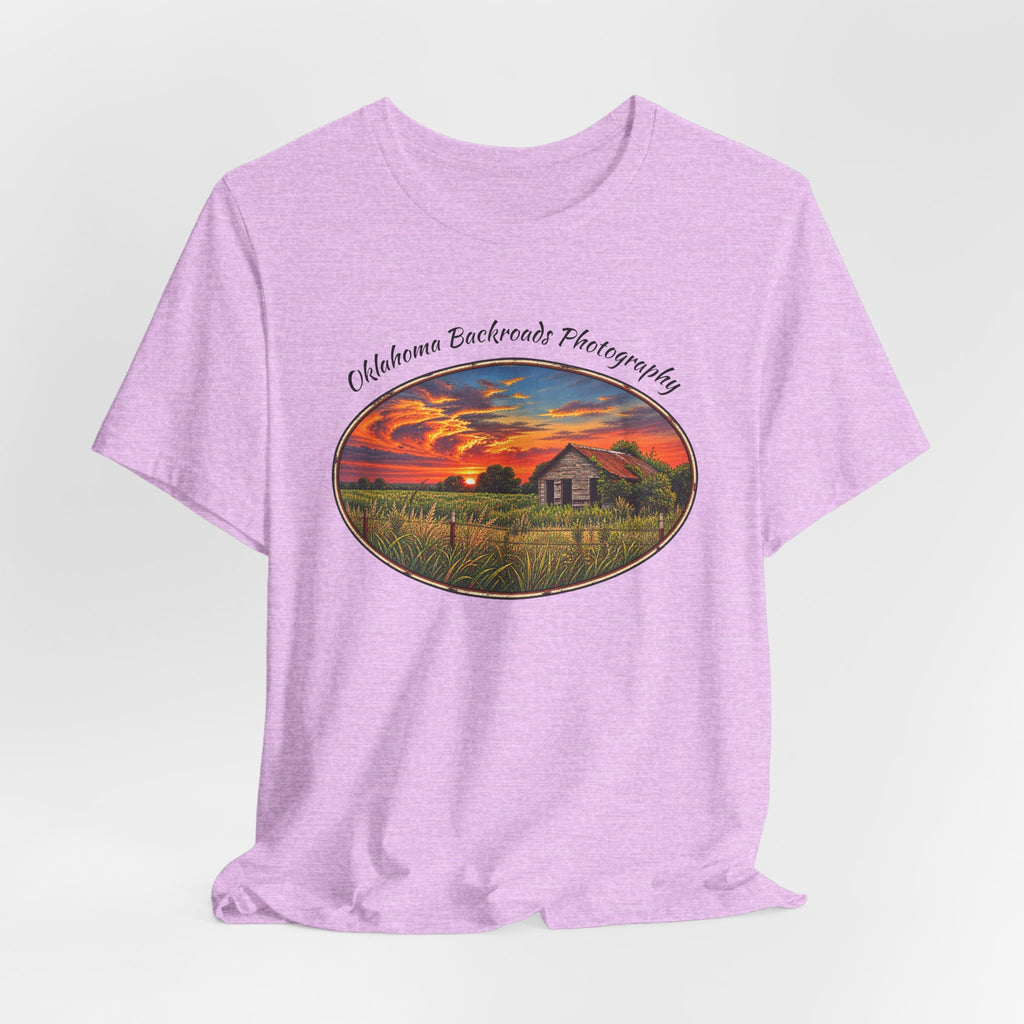 Oklahoma Backroads Photography Tee — Rustic Country Road Unisex Graphic Shirt