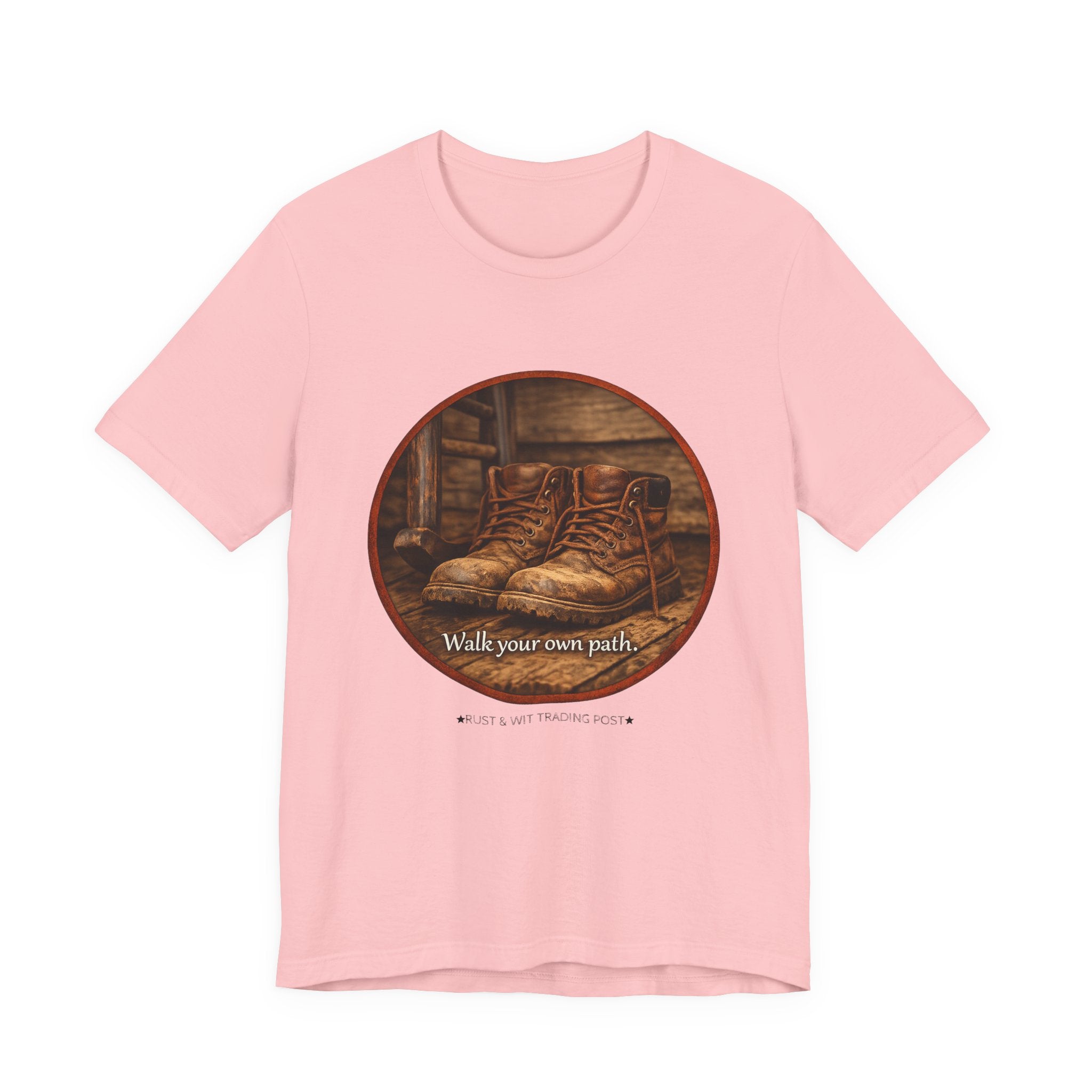 Vintage Boots Graphic Tee — "Walk Your Own Path" Inspirational T‑Shirt