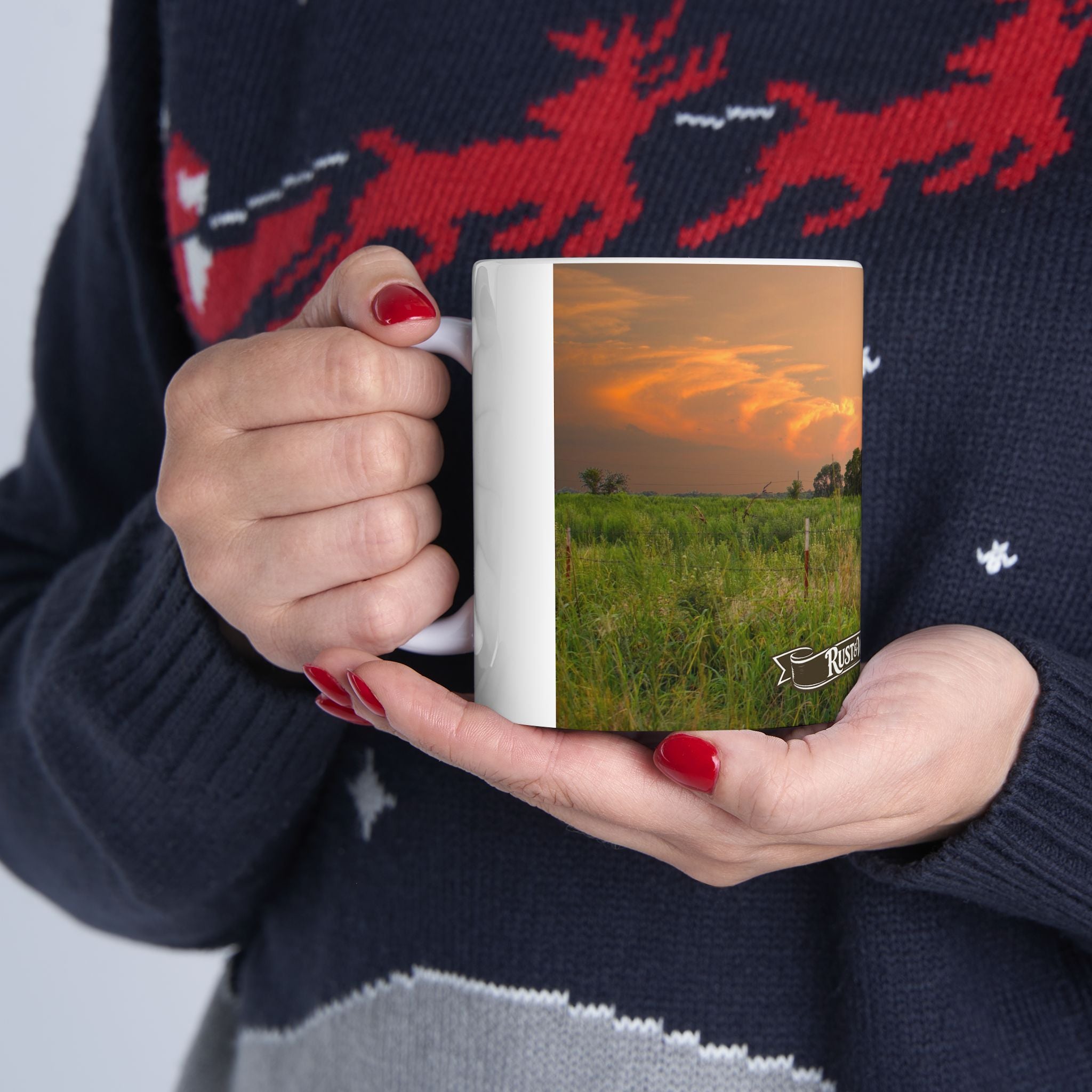 Oklahoma Country Field with Barn Mug