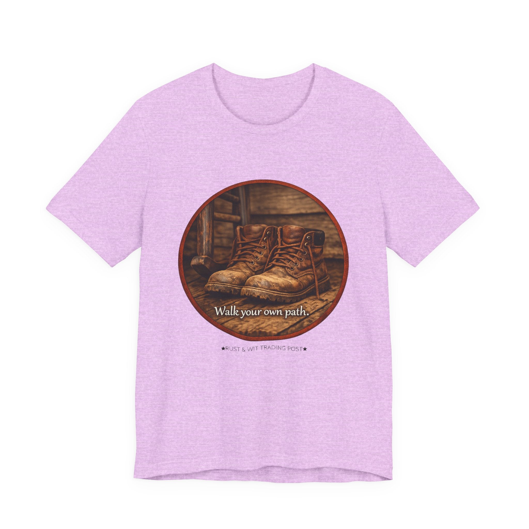 Vintage Boots Graphic Tee — "Walk Your Own Path" Inspirational T‑Shirt