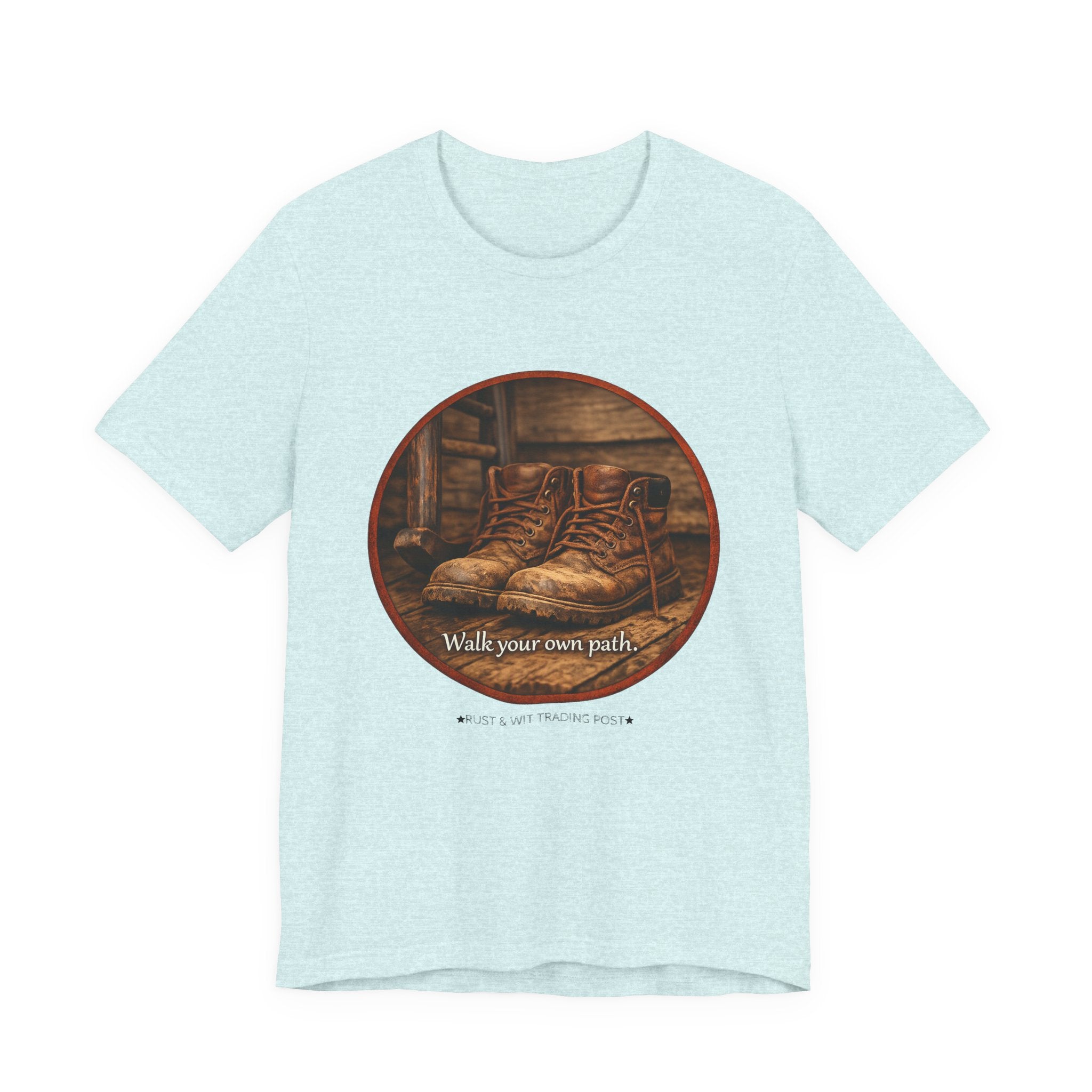 Vintage Boots Graphic Tee — "Walk Your Own Path" Inspirational T‑Shirt