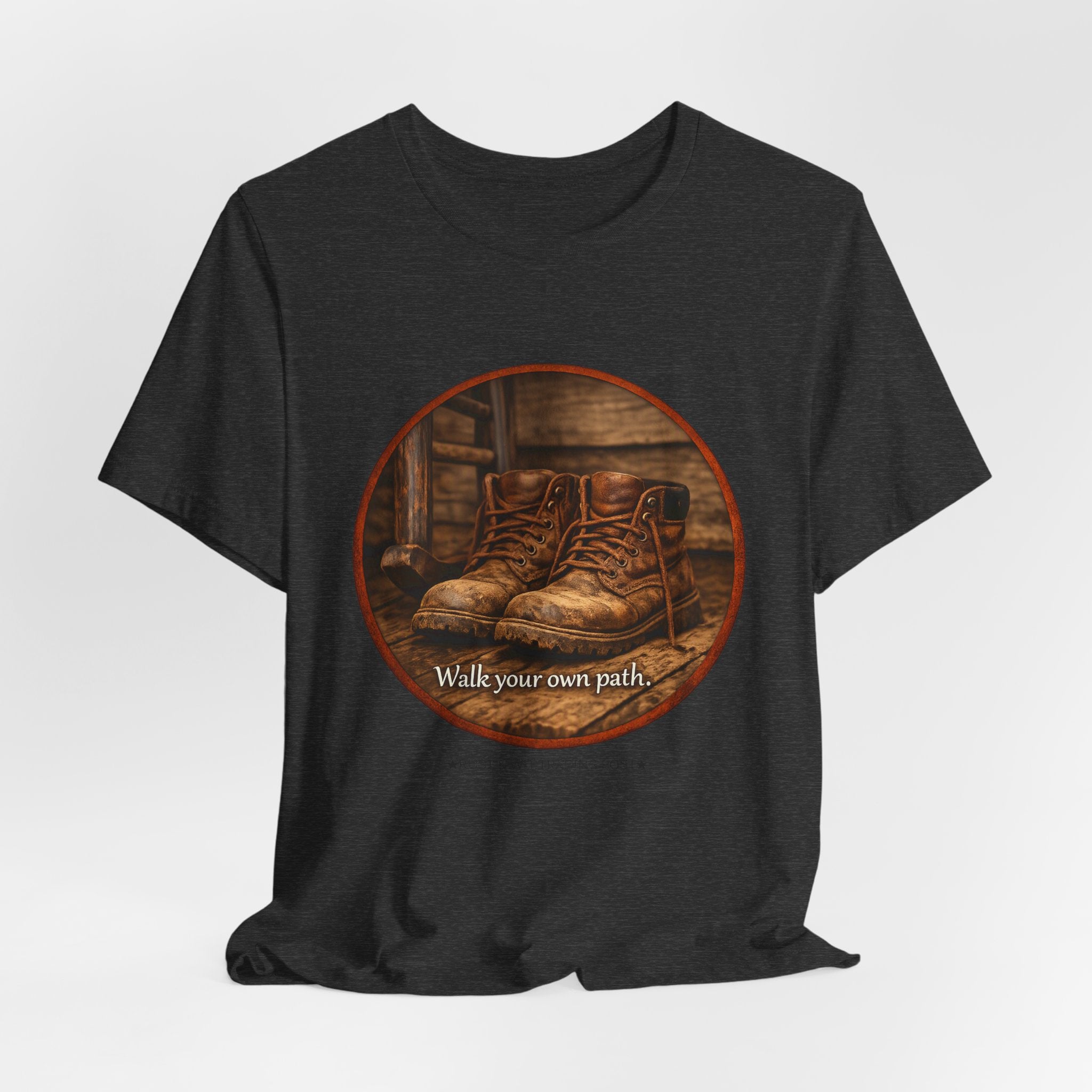 Vintage Boots Graphic Tee — "Walk Your Own Path" Inspirational T‑Shirt