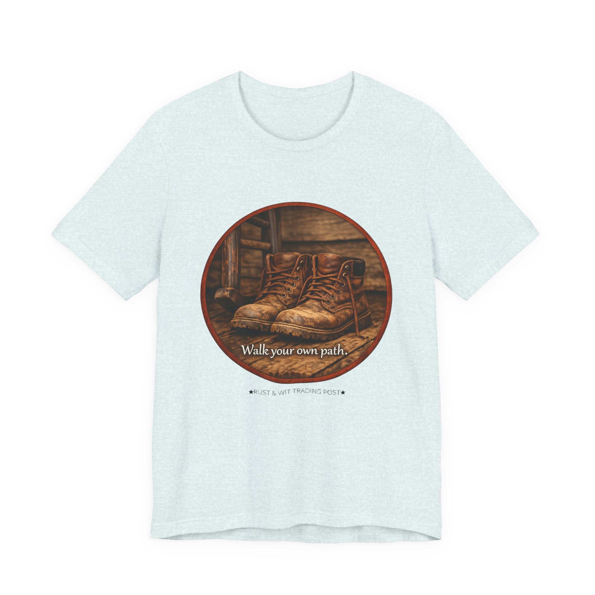 Vintage Boots Graphic Tee — "Walk Your Own Path" Inspirational T‑Shirt