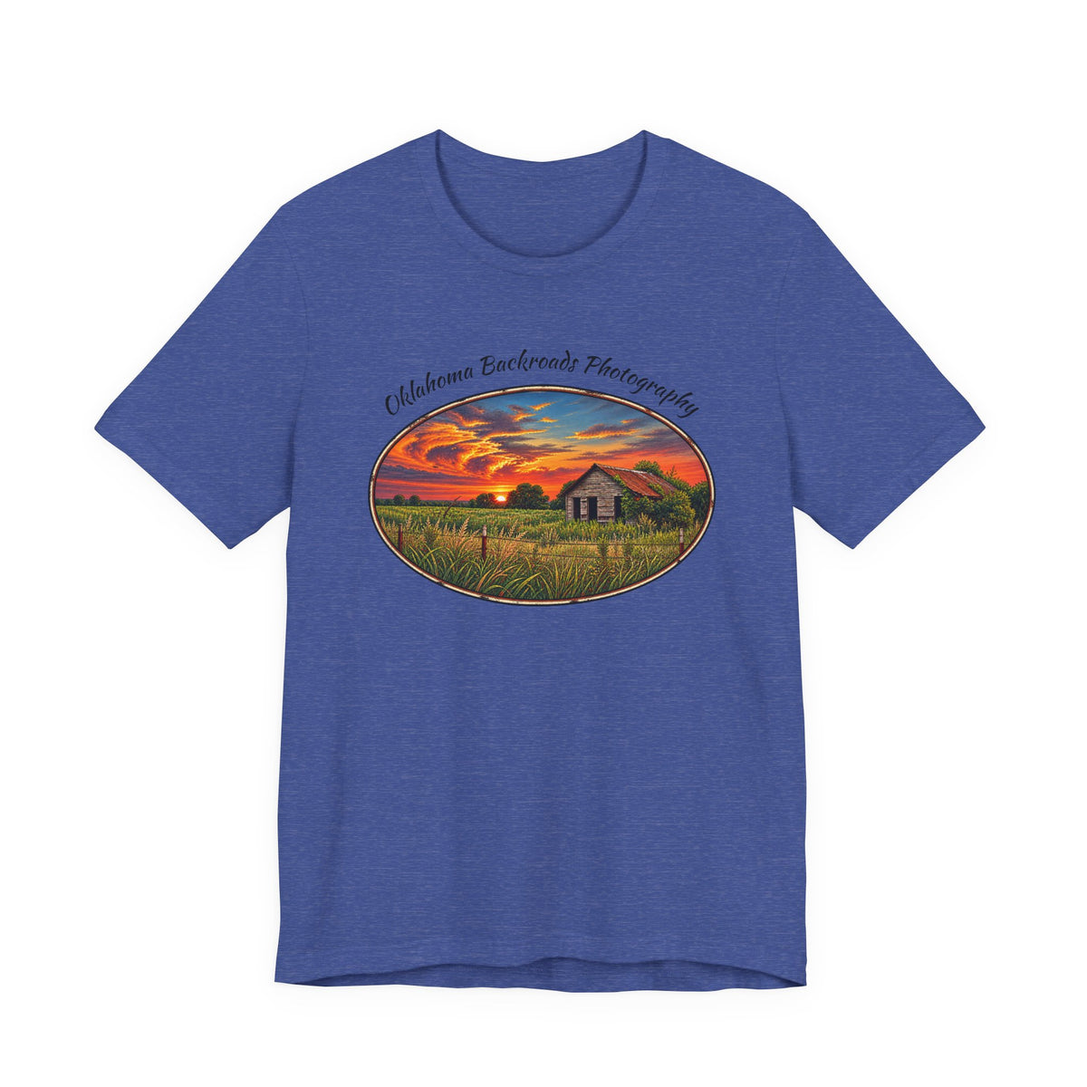 Oklahoma Backroads Photography Tee — Rustic Country Road Unisex Graphic Shirt
